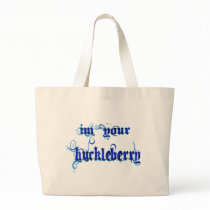 huckleberry quote canvas bags