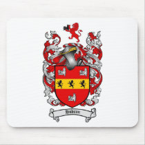 HUDSON FAMILY CREST -  HUDSON COAT OF ARMS mousepads