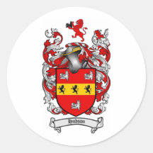 HUDSON FAMILY CREST -  HUDSON COAT OF ARMS STICKERS