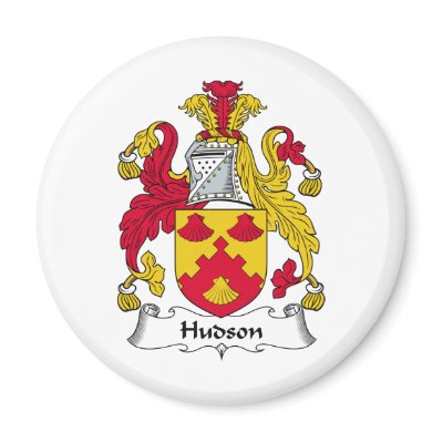 Hudson Family Crest Refrigerator Magnet by coatsofarms