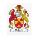 Hudson Family Crest postcards