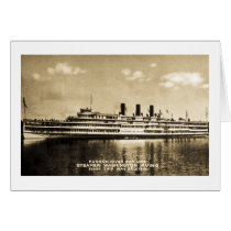 Hudson River Day Line Steamer Washington Irving Greeting Cards