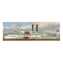 Hudson River Steamer 1877 Bookmark business cards by MyBookmarks Hudson River Steamer 1877 Bookmark business cards