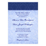 Hues of Blue Damask Wedding E576 Announcements