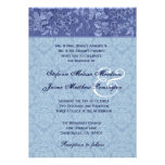 Hues of Blue Vintage Damask Wedding B003 Custom Invites