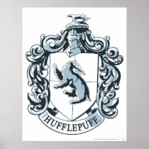 Hufflepuff Crest Blue Poster