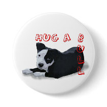 Hug-A-Bull Pinback Button