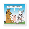Hug a Farm Animal magnet by chuckink Hug a Farm Animal magnet