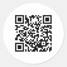 Hug A Geek QR Code Round Stickers