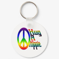 hug a hippie keychains