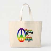 hug a hippie tote bag