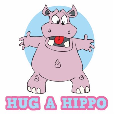 hugging hippos
