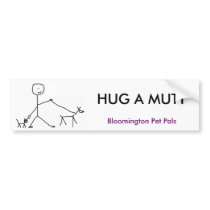 HUG A MUTT bumper stickers