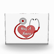 Hug A Nurse Acrylic Award