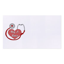 Hug A Nurse Business Card Template