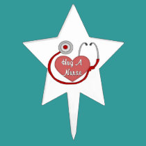 Hug A Nurse cake picks