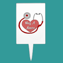 Hug A Nurse cake picks