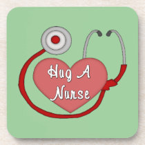 Hug A Nurse cork coasters