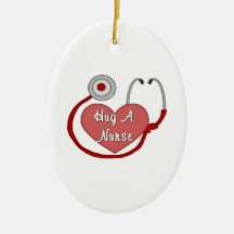 Hug A Nurse Ornaments