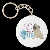 hug a pug keychain