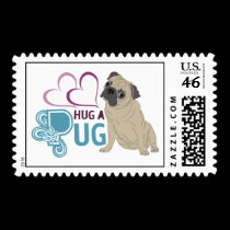 hug a pug postage