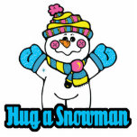 hug a snowman photo sculpture