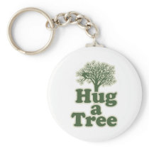Hug a Tree for Earth Day Keychain