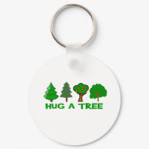 Hug a Tree keychains by bartstshirts Hug a Tree keychains