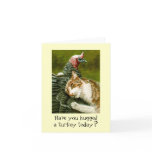 Hug a Turkey Thanksgiving Day Note Card