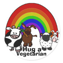 Hug a Veggie Stickers stickers