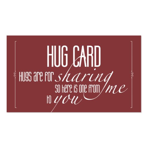 Hug Business Card (front side)