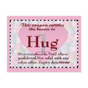 Hug Coupon Postcard