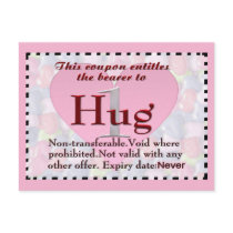 Hug Coupon Postcard