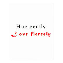 Hug gently postcard