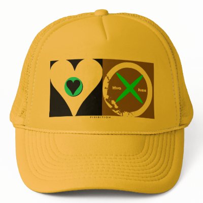 Hug & Kiss (yellow & green) Valentine's Hat. Hug & Kiss (yellow & green) Valentine's Hat Design by Poramit Hug & Kiss (yellow & green) Valentine's Hat. Hug & Kiss (yellow & green) Valentine's Hat Design by Poramit