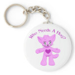 Hug Kitty Cat Toon Keychain