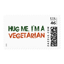 Hug Me I'M A Vegetarian Postage Stamp