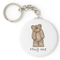 Hug Me Teddy Bear Keychain