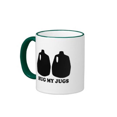 Hug my jugs T-shirt Mug by Shirtuosity