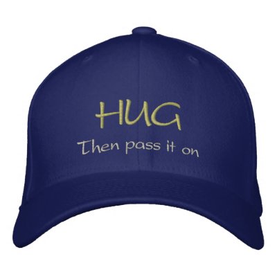 HUG, Then pass it on Embroidered Baseball Caps by FreeHugsTrainer