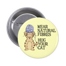 Hug Your Cat Pinback Button