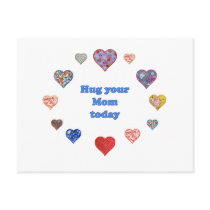 Hug Your Mom Post Card