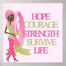 poster, cancer, bca, awareness, pink, breast, -cancer, health, disease, women, Plakat med brugerdefineret grafisk design