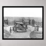 Huge Artillery Gun and Officers in Washington 1865 posters