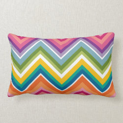 Huge Colorful Chevron Pattern Throw Pillow