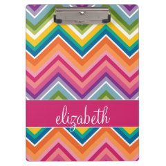 Huge Colorful Chevron Pattern with Name Clipboards