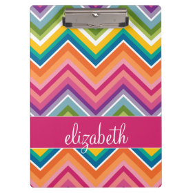 Huge Colorful Chevron Pattern with Name Clipboards