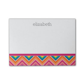 Huge Colorful Chevron Pattern with Name Post-it® Notes