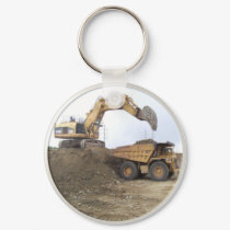 Huge Excavator / Dump Truck keychains by heavyequipment Huge Excavator / Dump Truck keychains