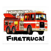 Huge Firetruck Poster